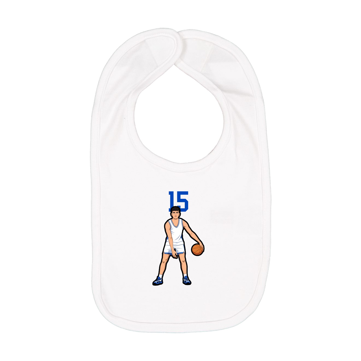 Infant Bib — Number Top in White