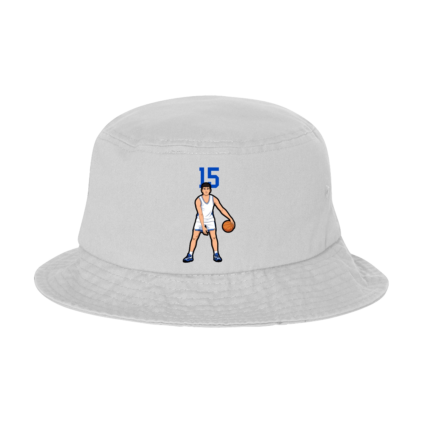 Bucket Cap — Number Top in White
