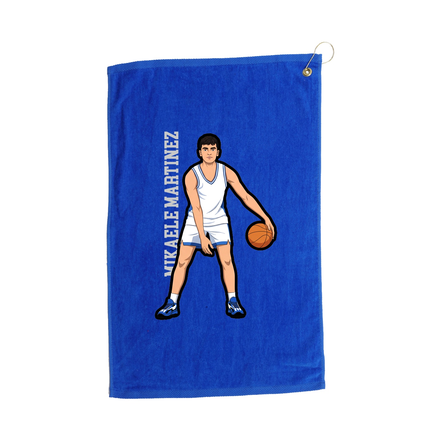 Golf Towel — Name Vertical in Royal