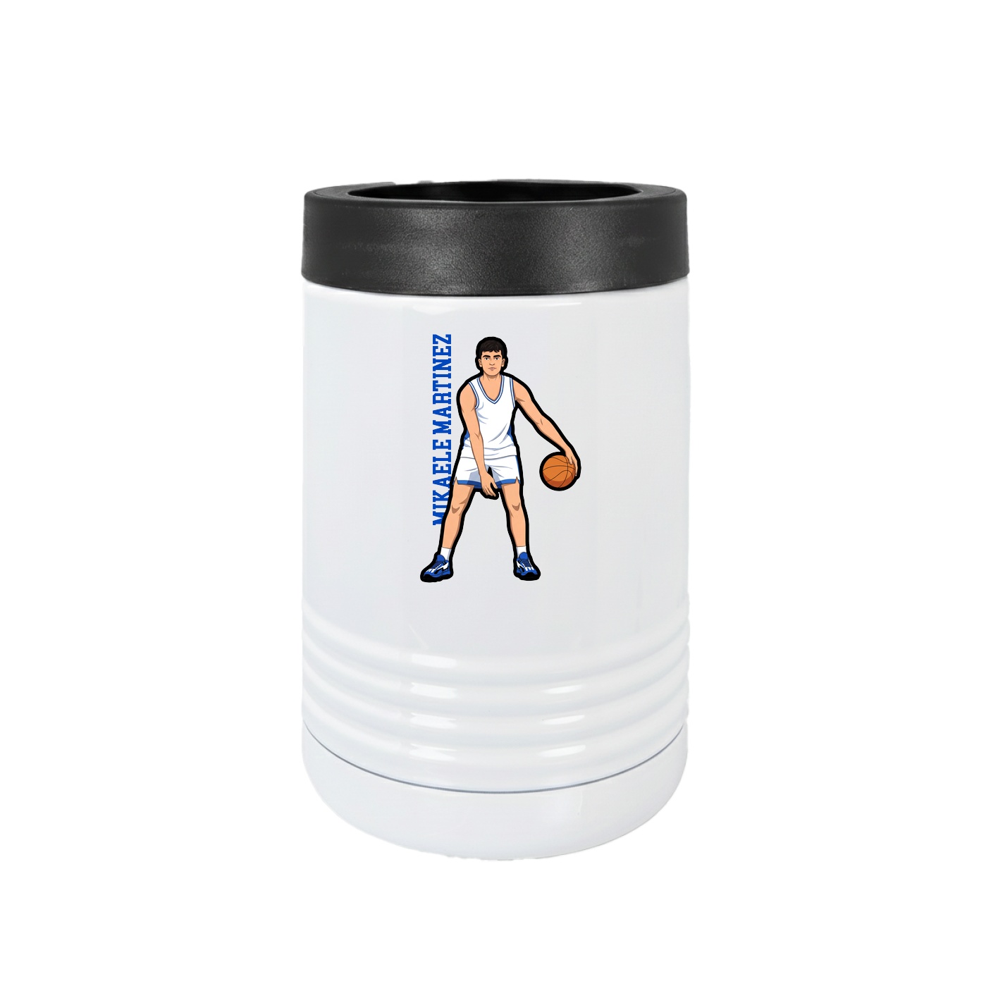Beverage Holder — Name Vertical in White