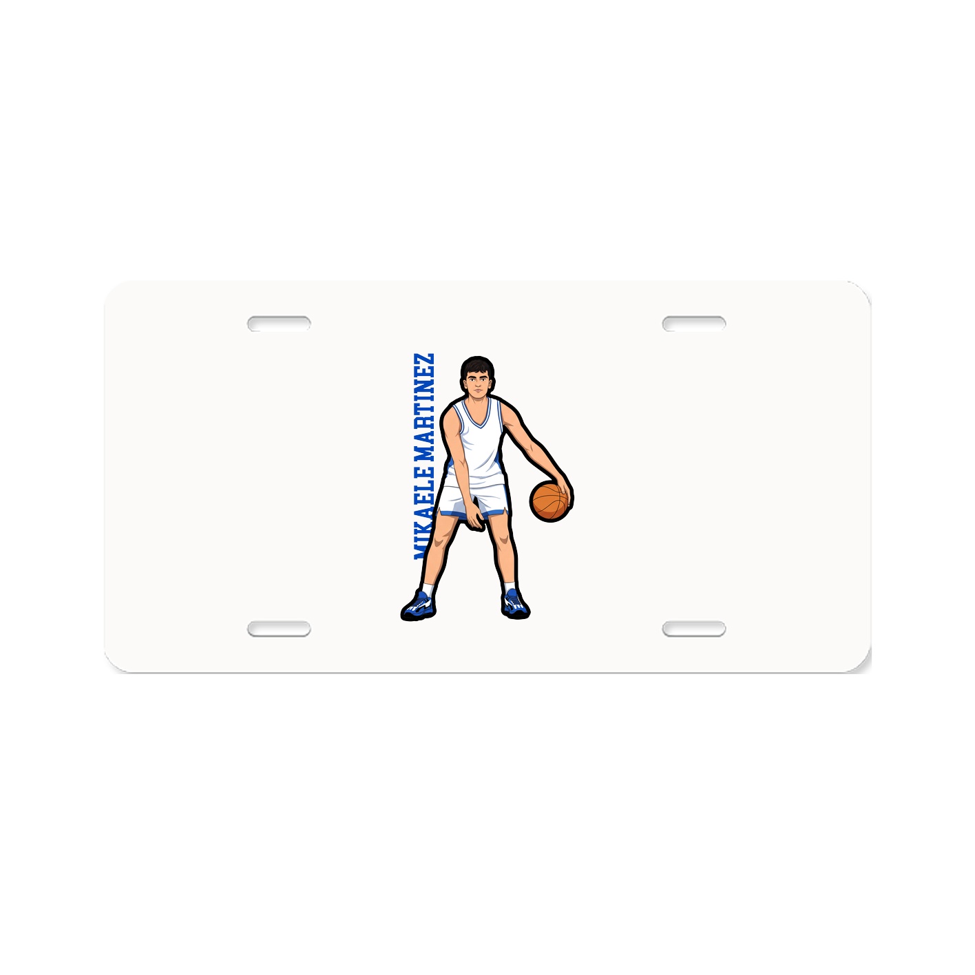 License Plate — Name Vertical in Classic