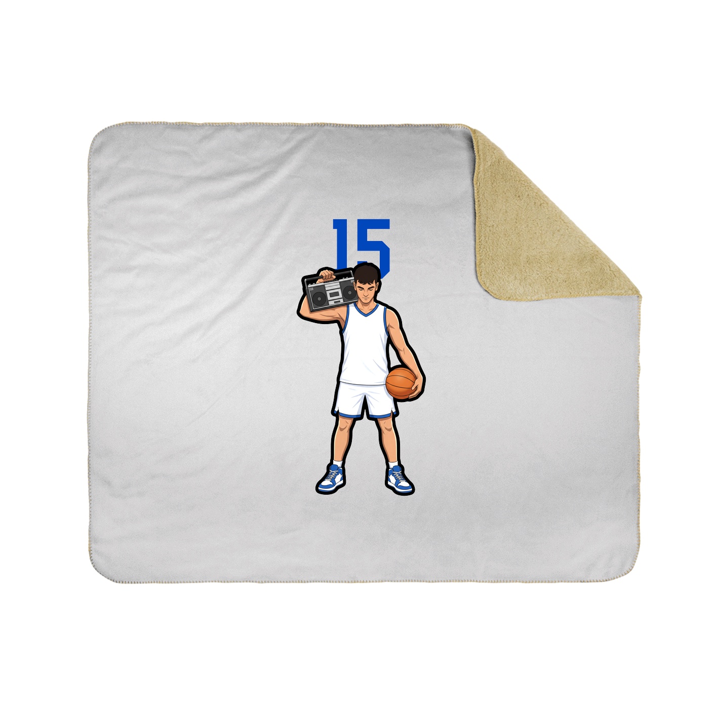 Throw Blanket — Number Top in White