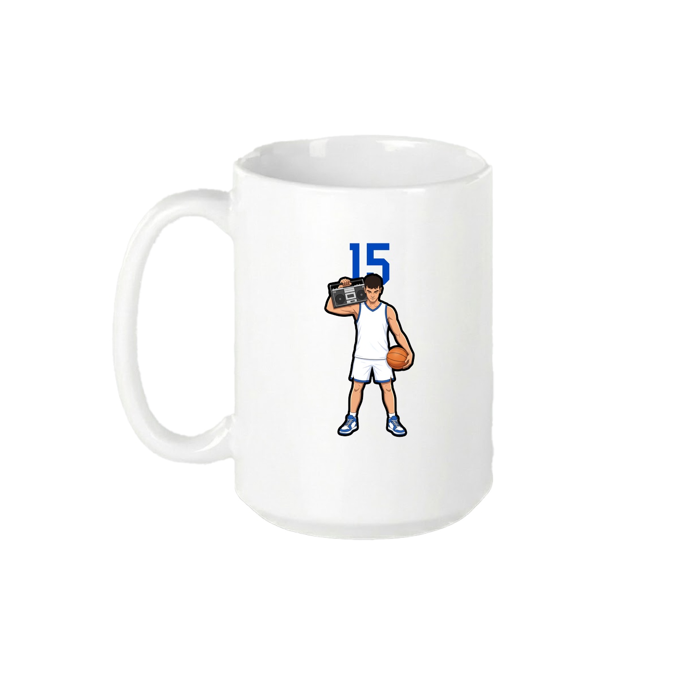 15oz Coffee Mug — Number Top in White