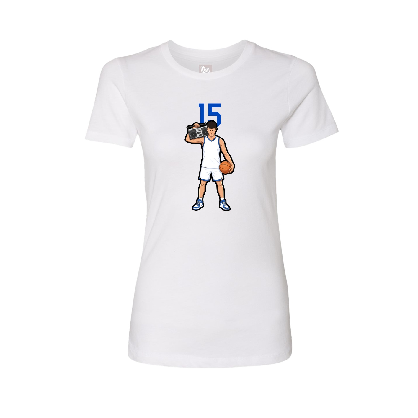 Fitted Women's Tee — Number Top in White