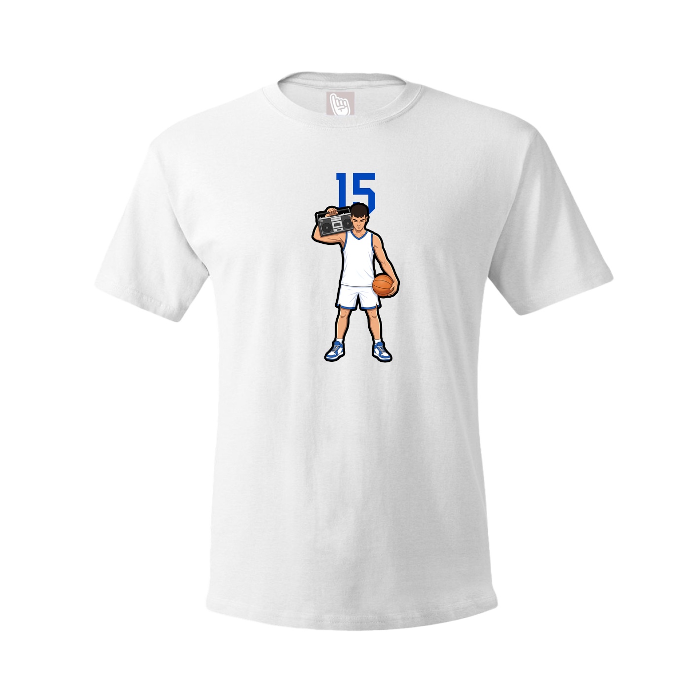 Youth Tee — Number Top in White