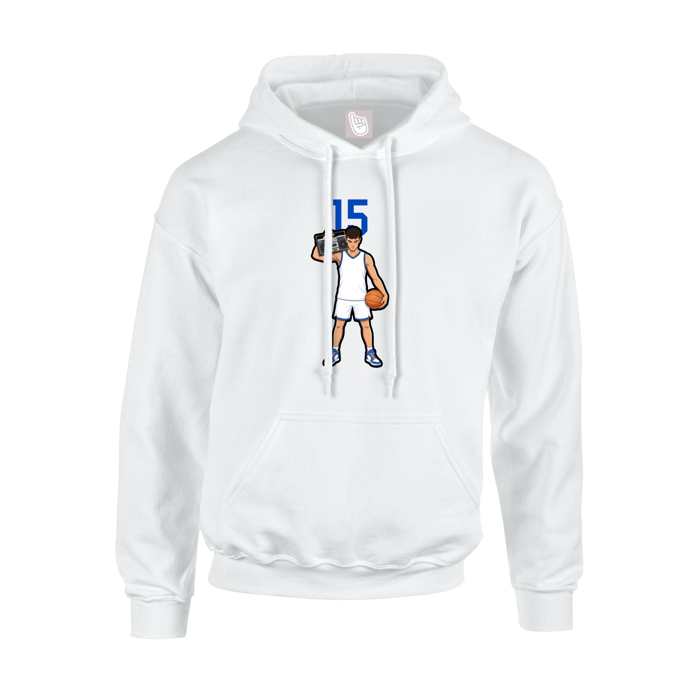 Hoodie — Number Top in White