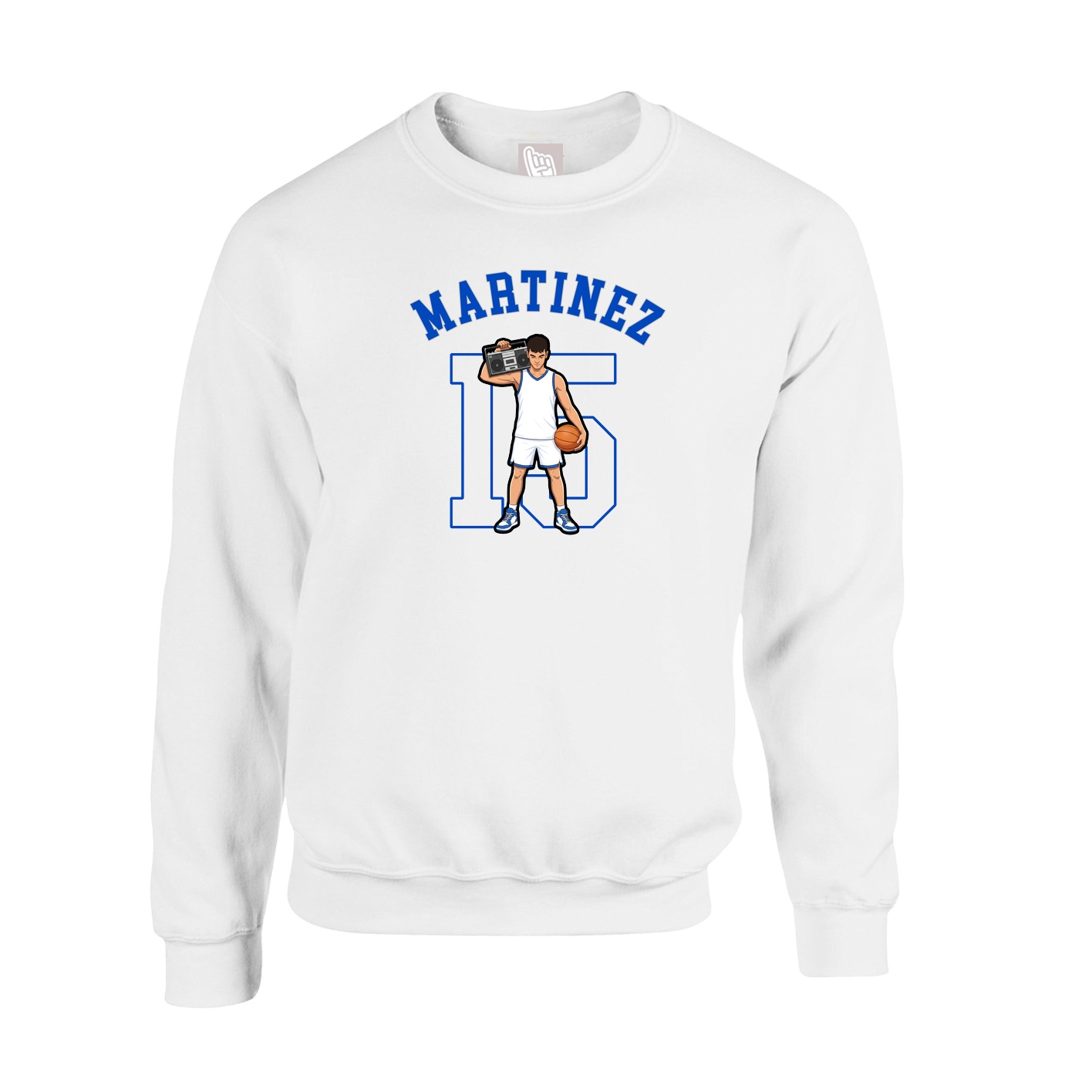 Fleece Crew — Shirsey Arch in White