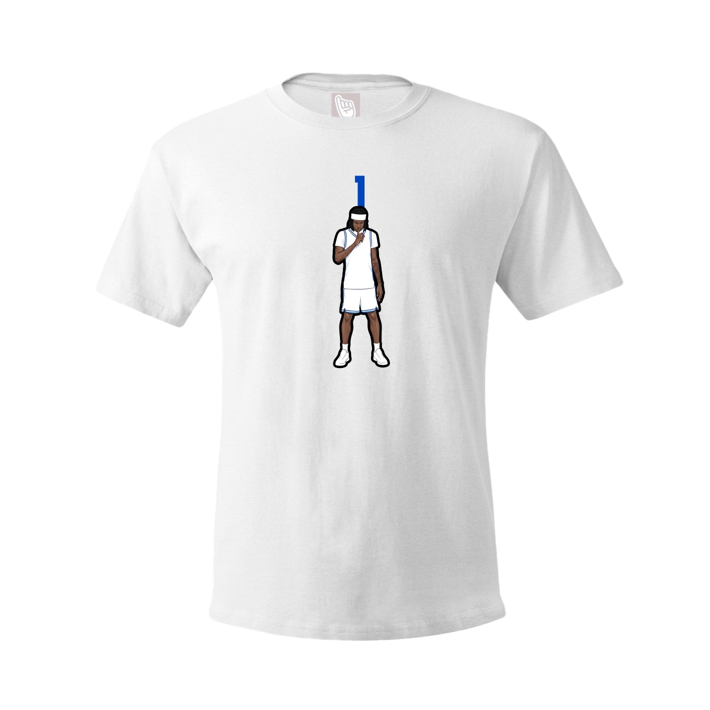 Youth Tee — Number Top in White
