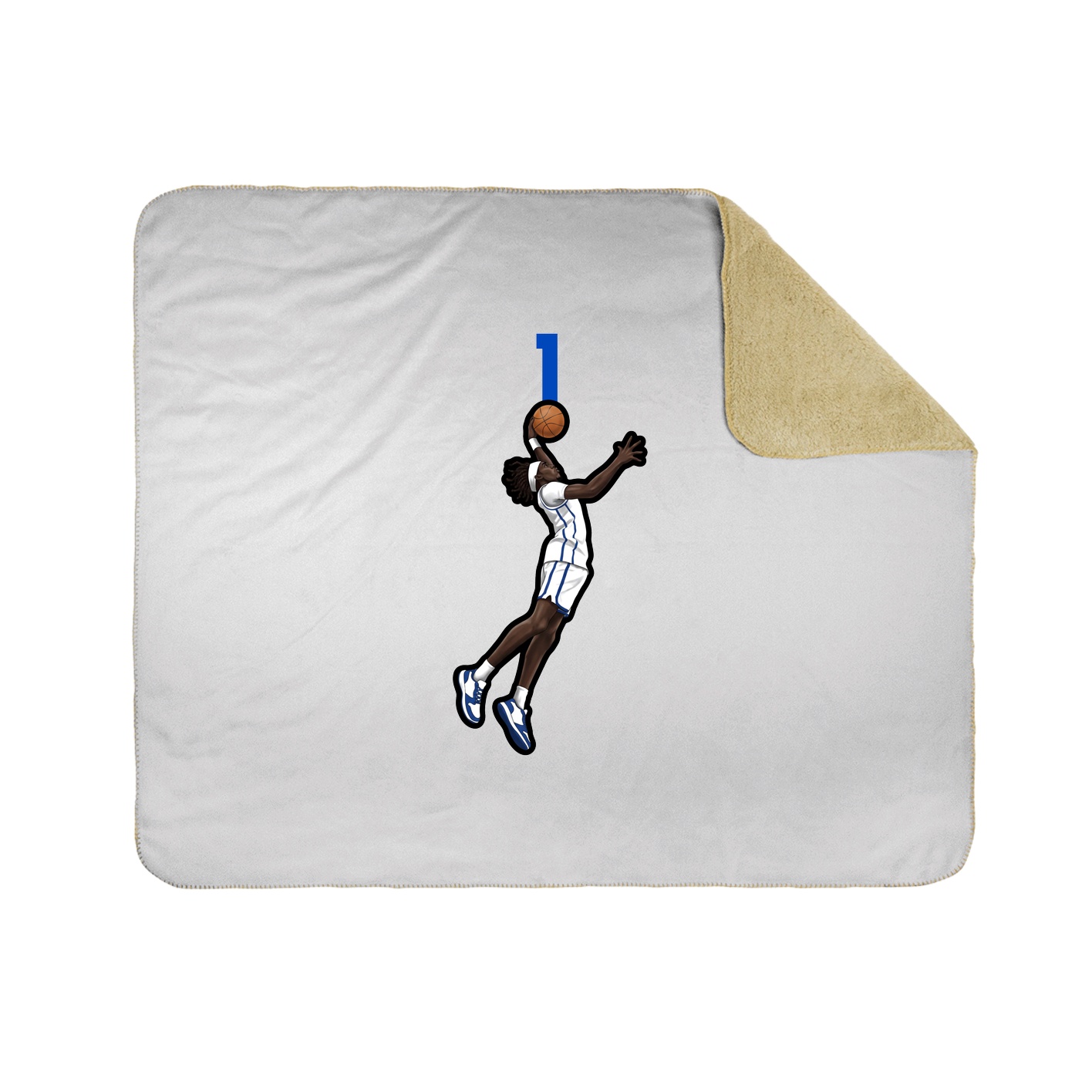 Throw Blanket — Number Top in White