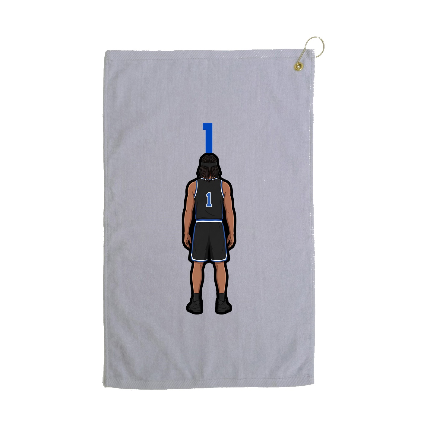 Golf Towel — Number Top in Grey
