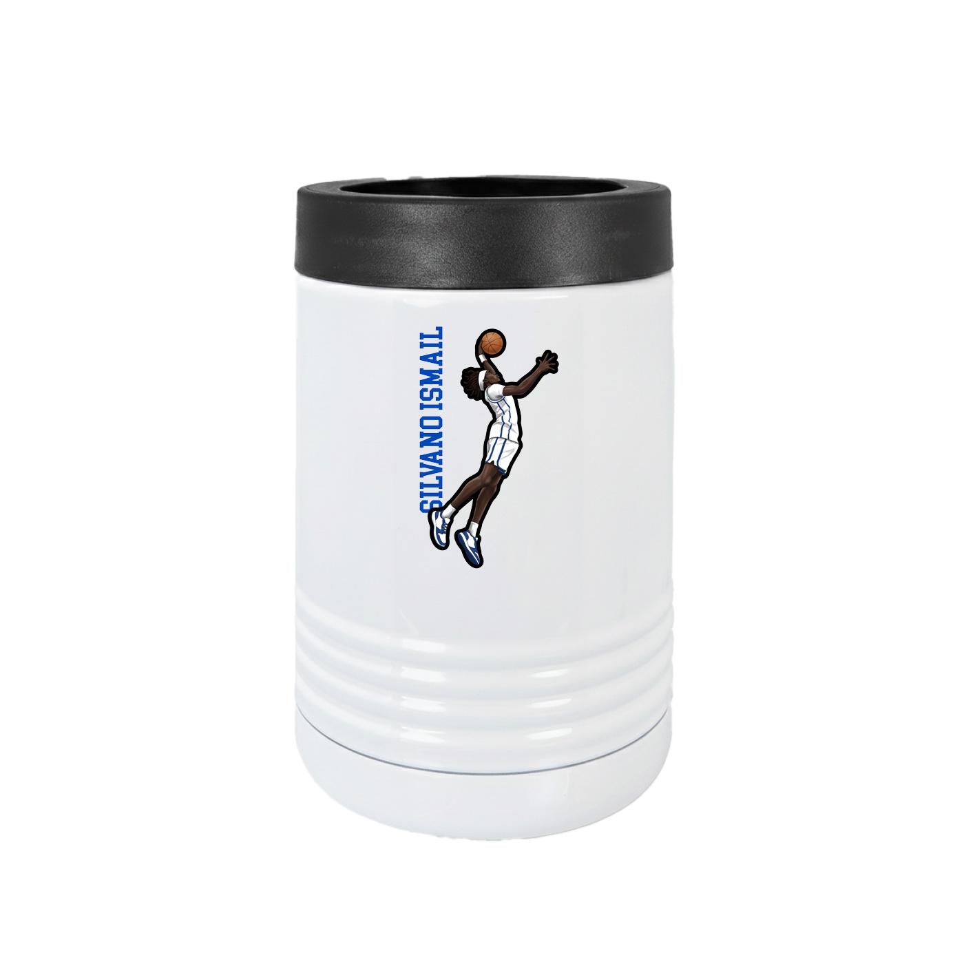 Beverage Holder — Name Vertical in White
