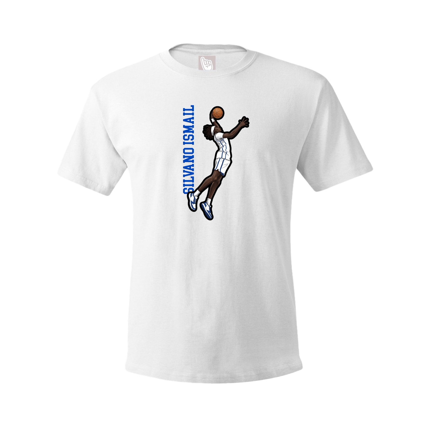 Youth Tee — Name Vertical in White