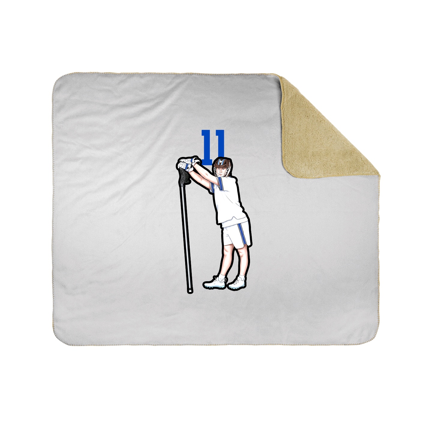 Throw Blanket — Number Top in White
