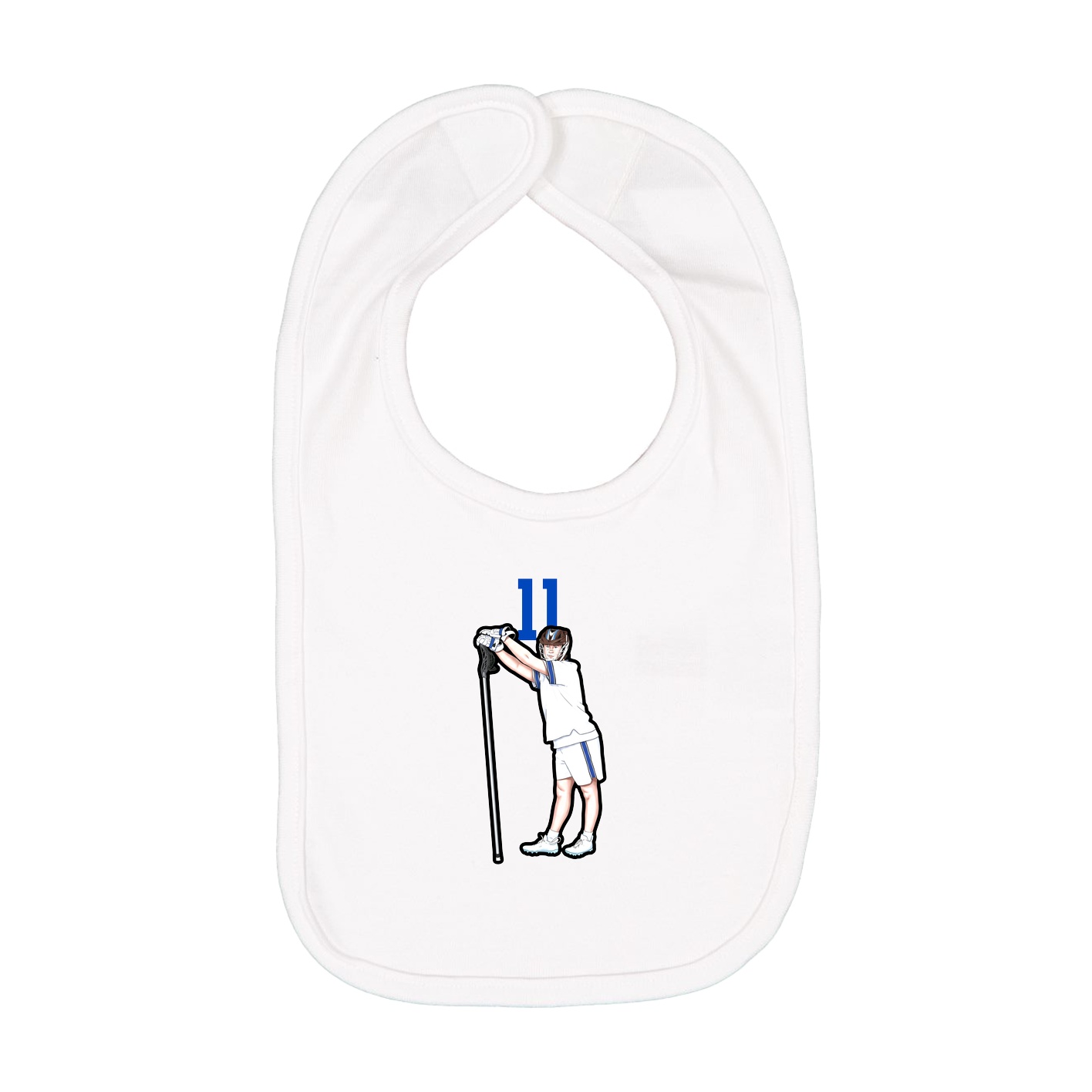 Infant Bib — Number Top in White