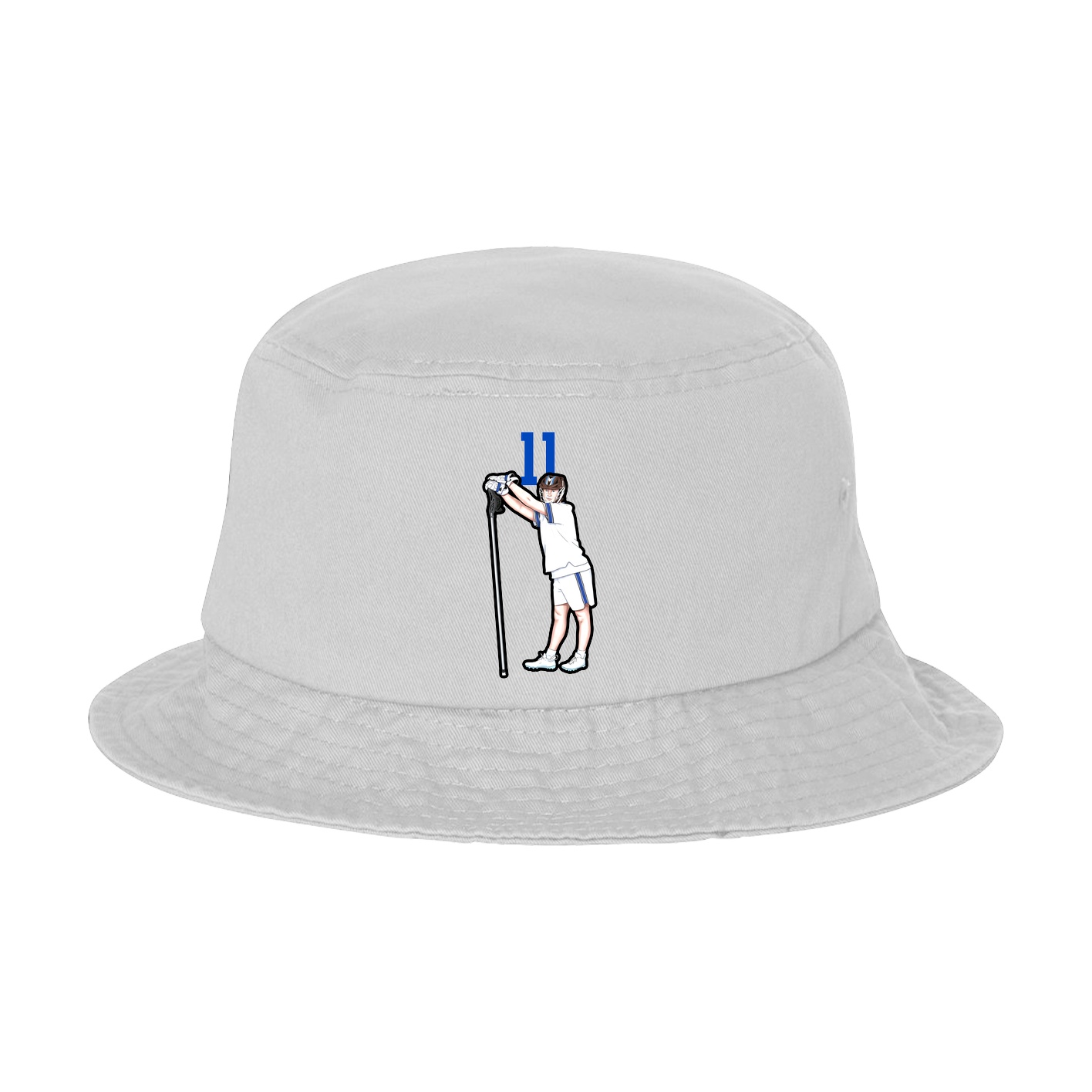 Bucket Cap — Number Top in White