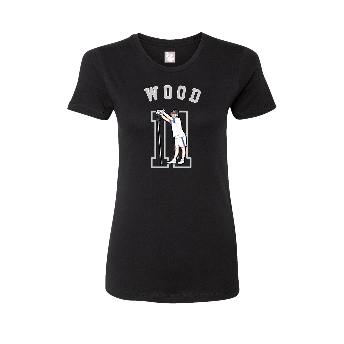 Fitted Women's Tee — Shirsey Arch in Black