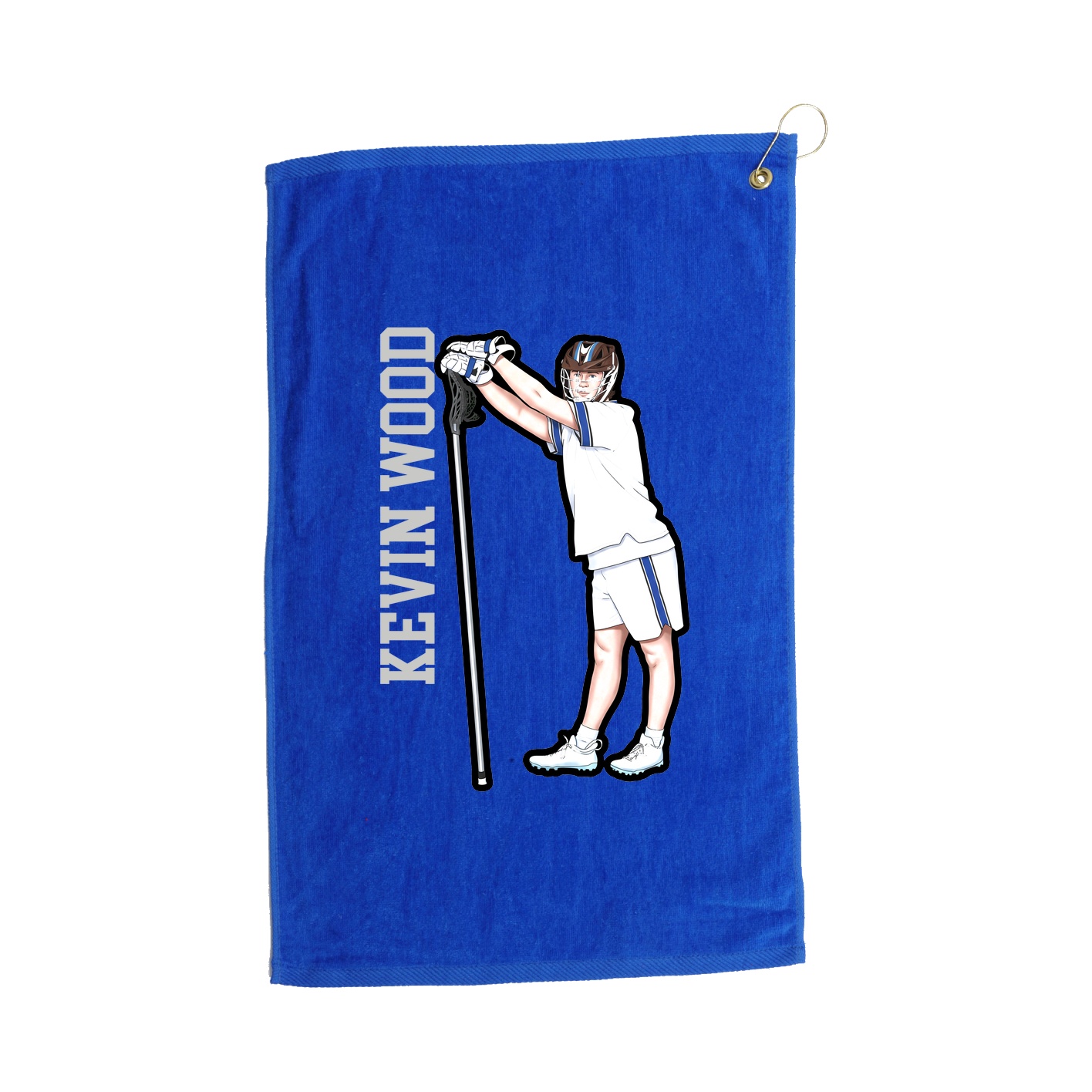 Golf Towel — Name Vertical in Royal