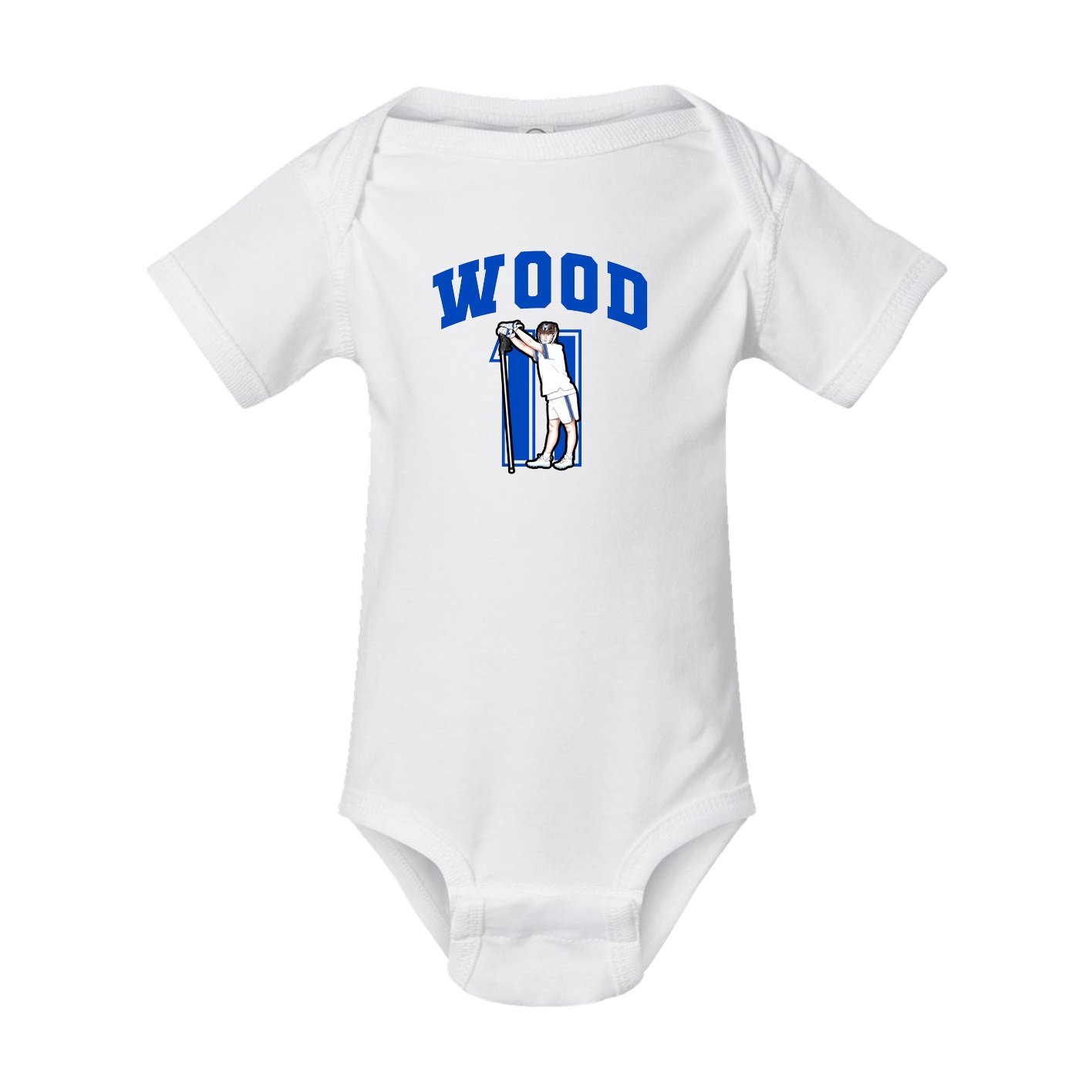Baby Onesie — Number in White