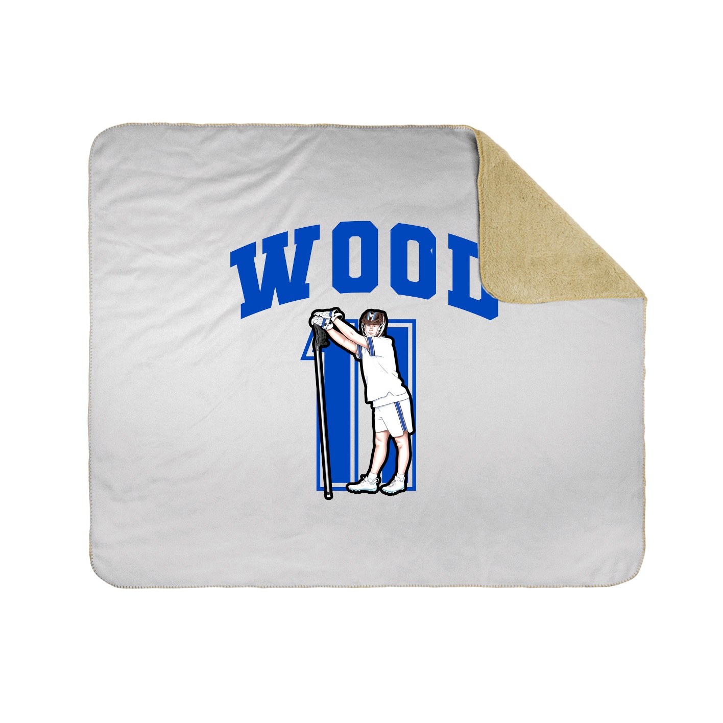 Throw Blanket — Number in White