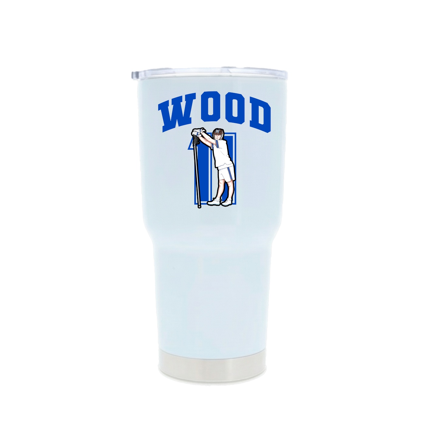 30oz Stainless Steel Tumbler — Number in White