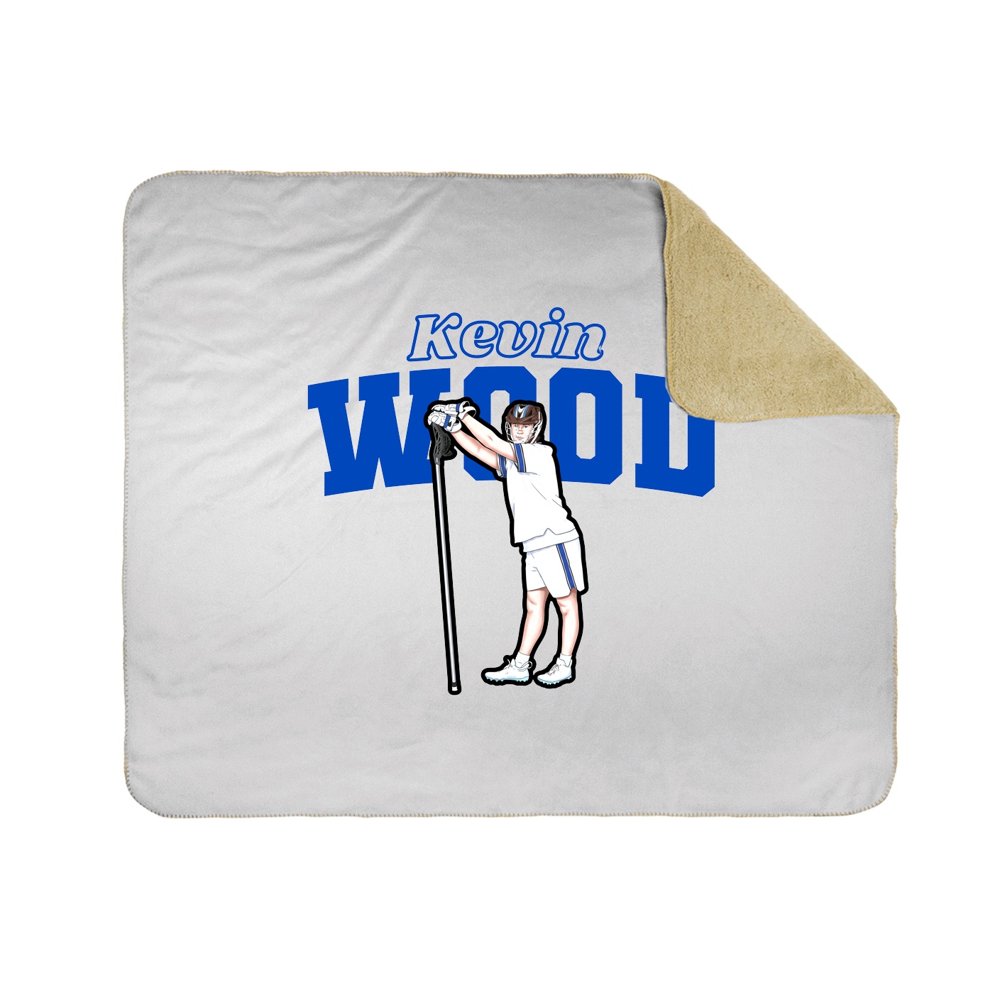 Throw Blanket — Name Arch in White
