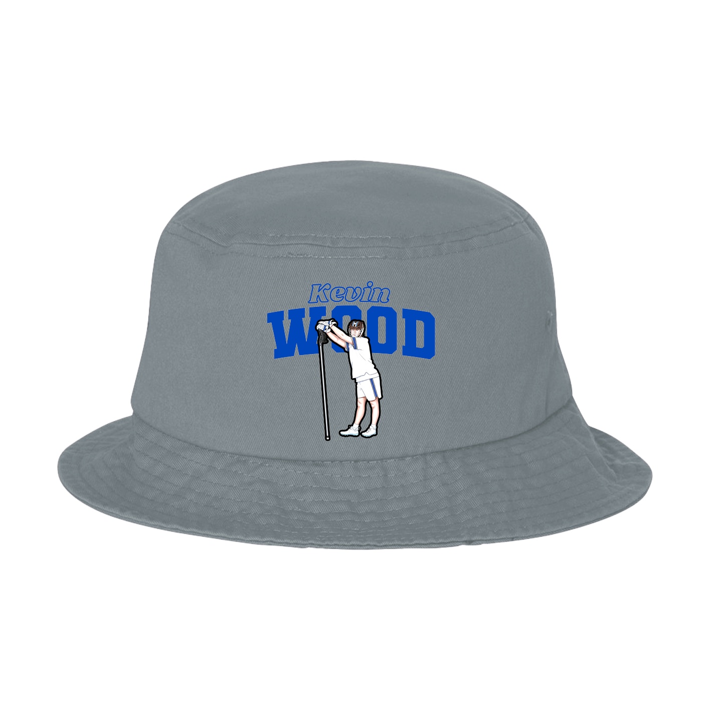 Bucket Cap — Name Arch in Grey