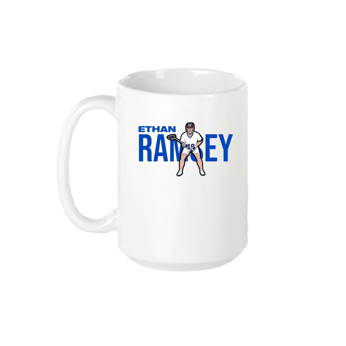 15oz Coffee Mug — Player Name in White