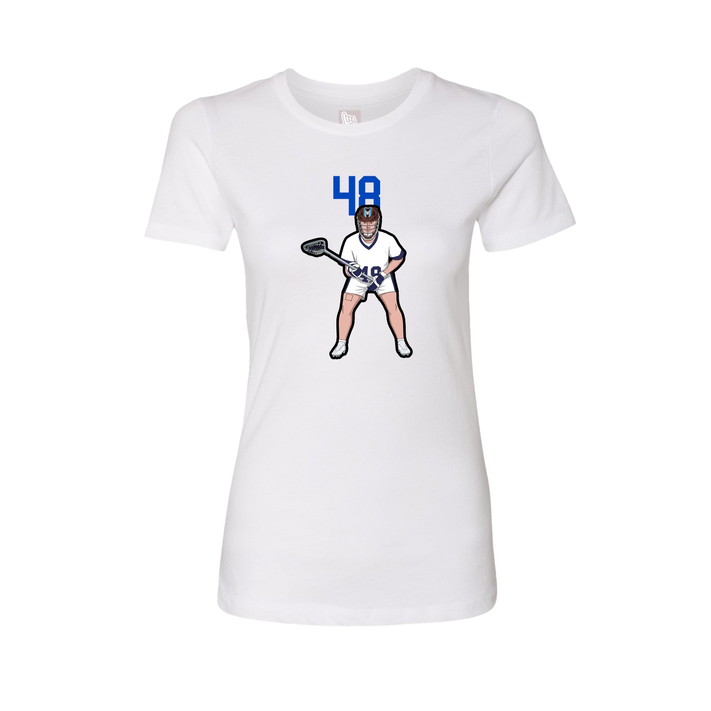 Fitted Women's Tee — Number Top in White