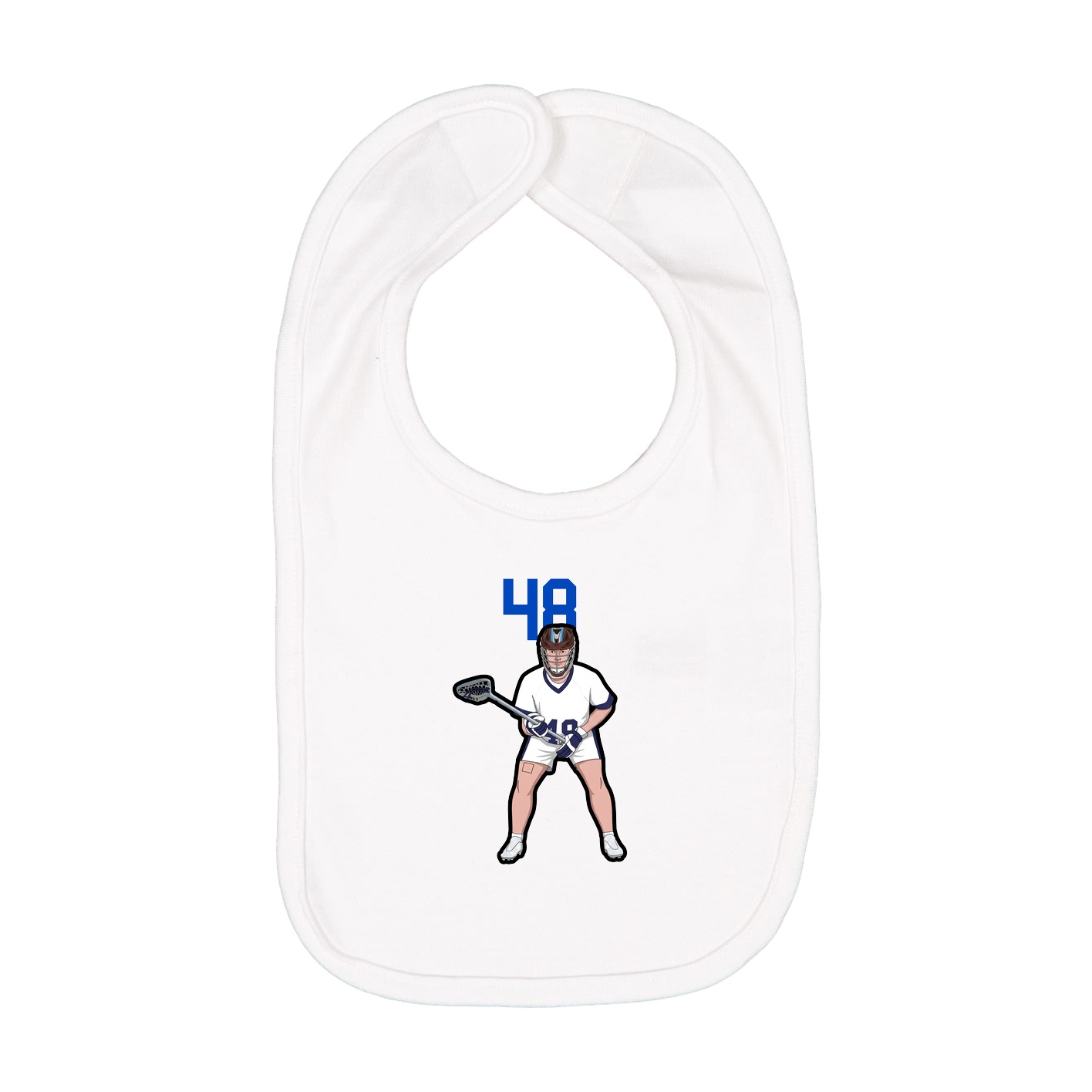 Infant Bib — Number Top in White