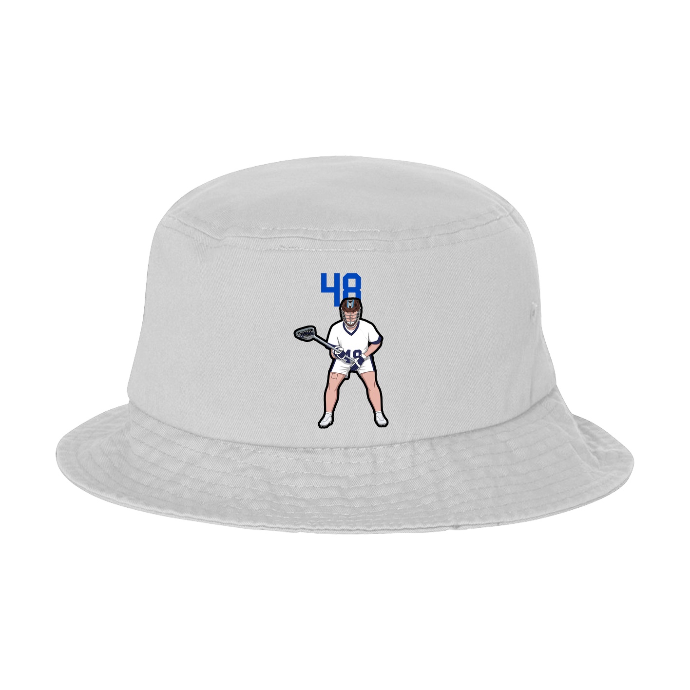 Bucket Cap — Number Top in White