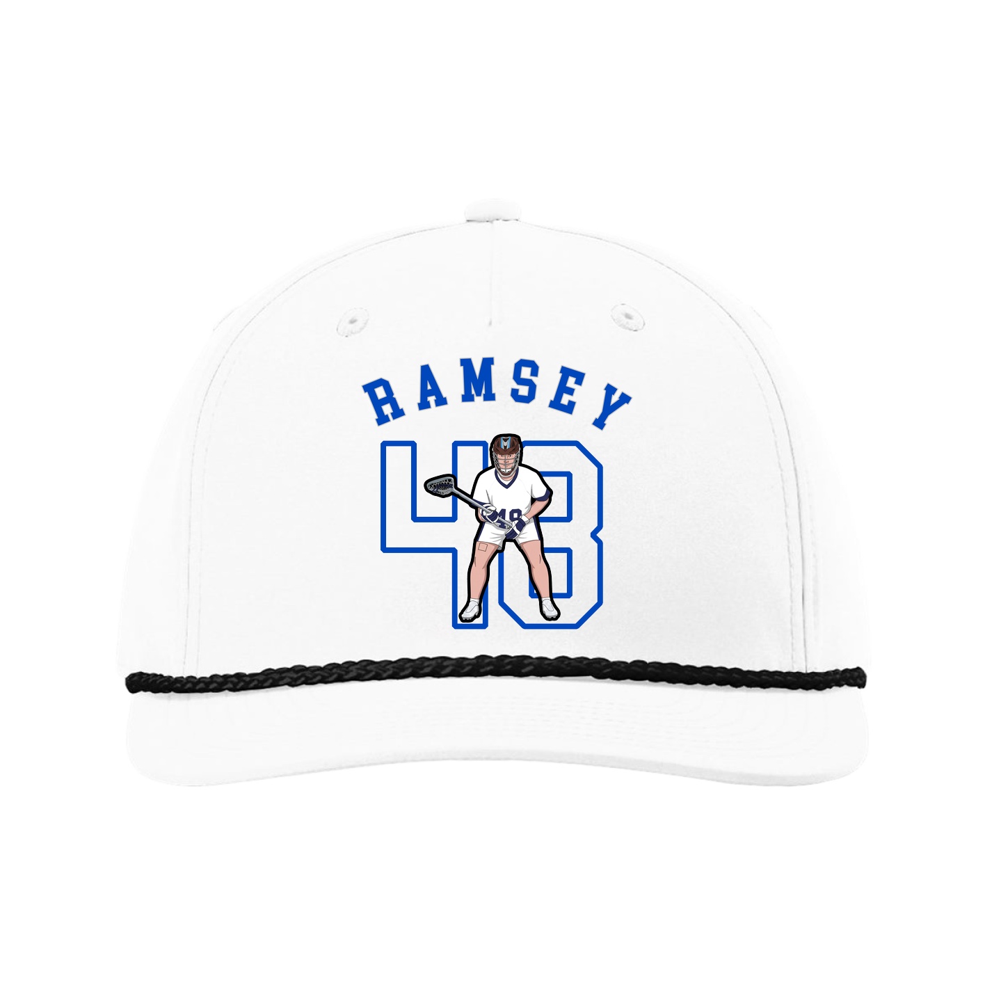 Five-Panel Classic Rope Cap — Shirsey Arch in White