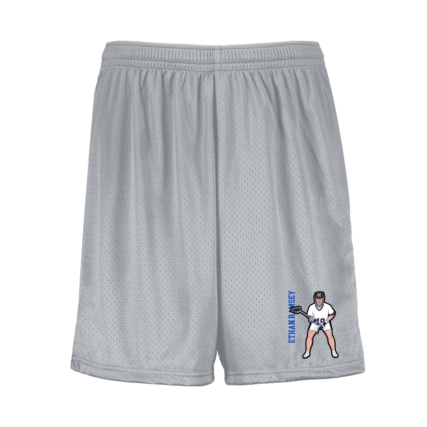 Shorts — Name Vertical in Silver