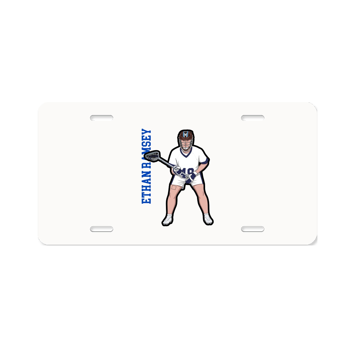 License Plate — Name Vertical in Classic