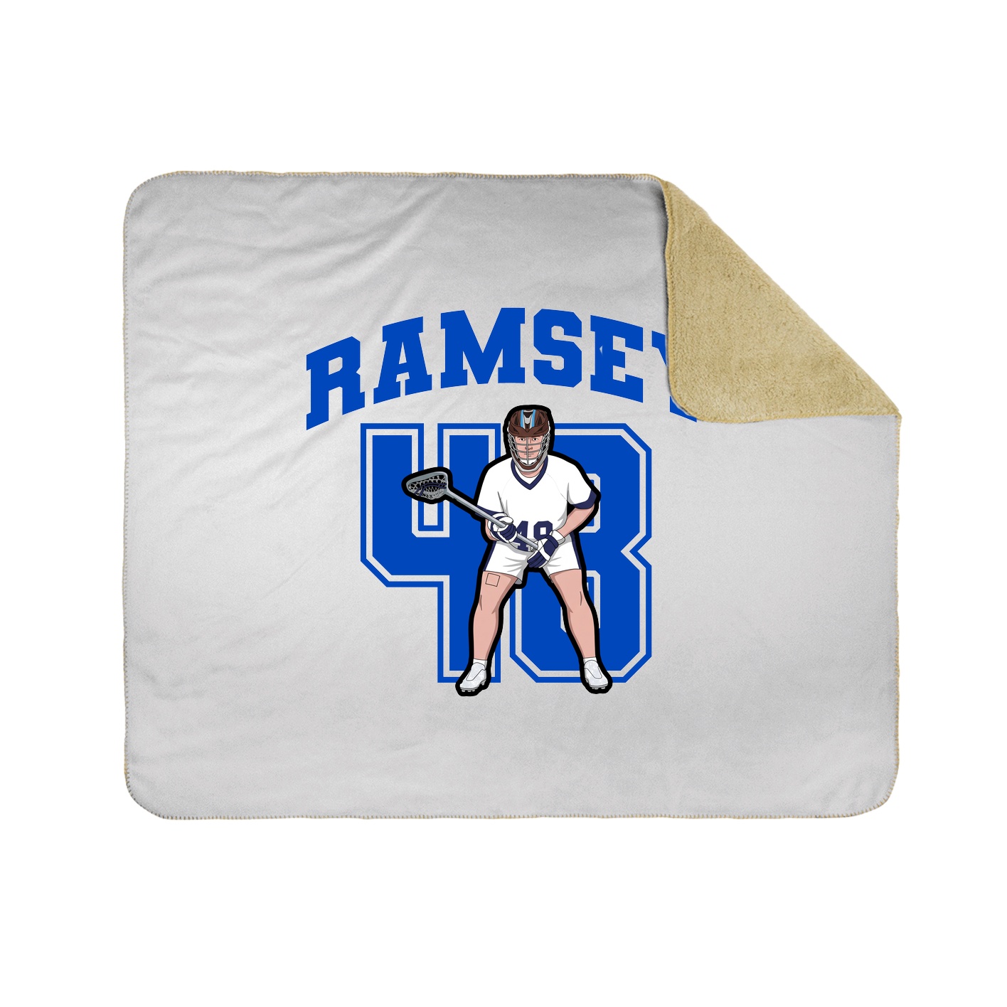 Throw Blanket — Number in White