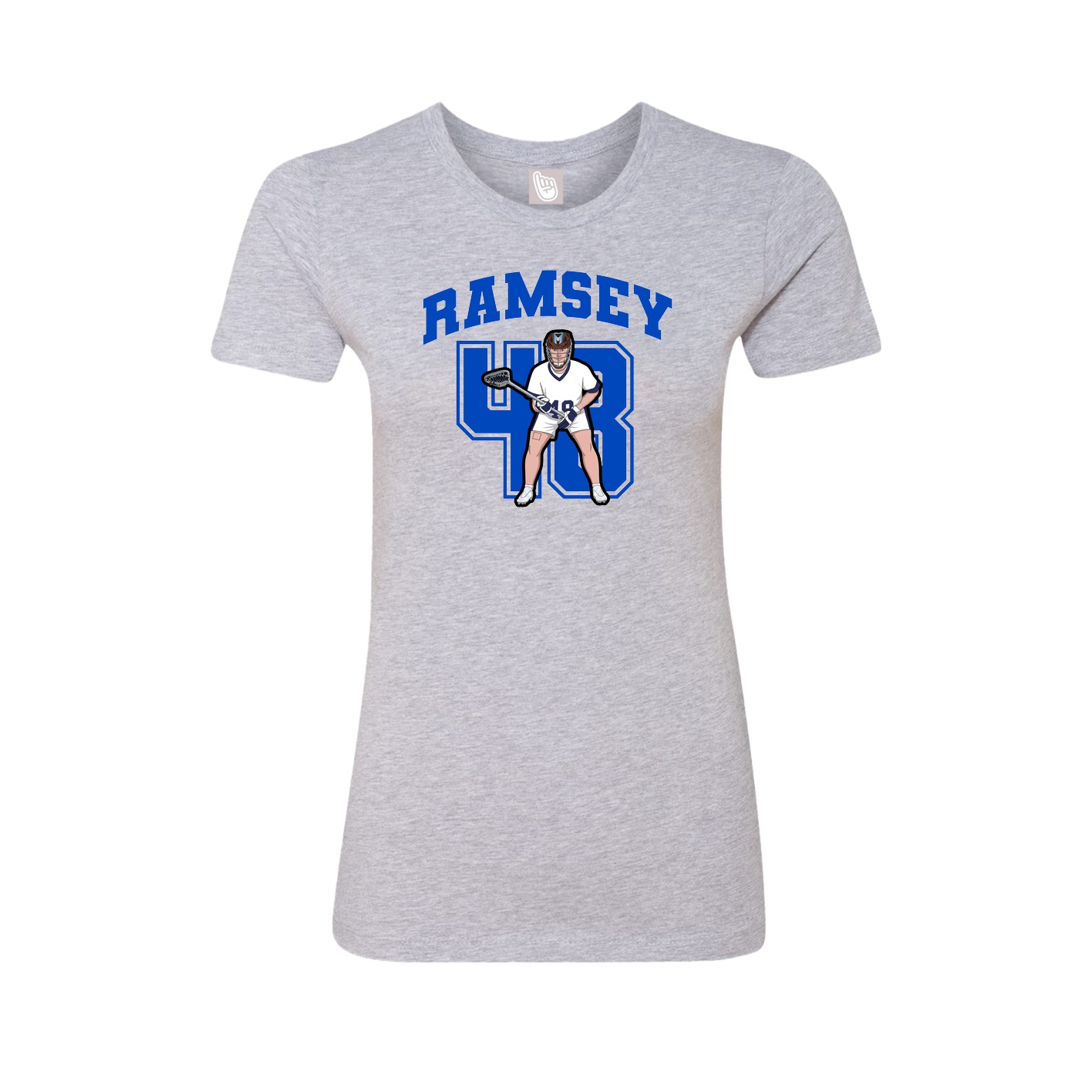 Fitted Women's Tee — Number in Grey