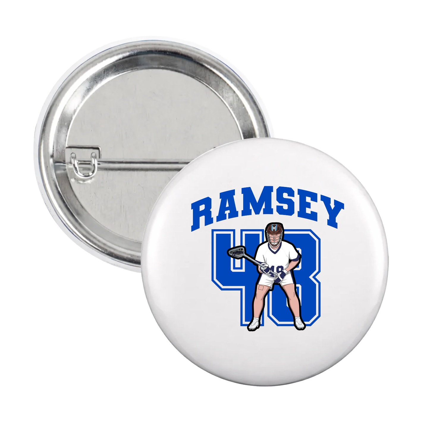 Game Day Button — Number in White