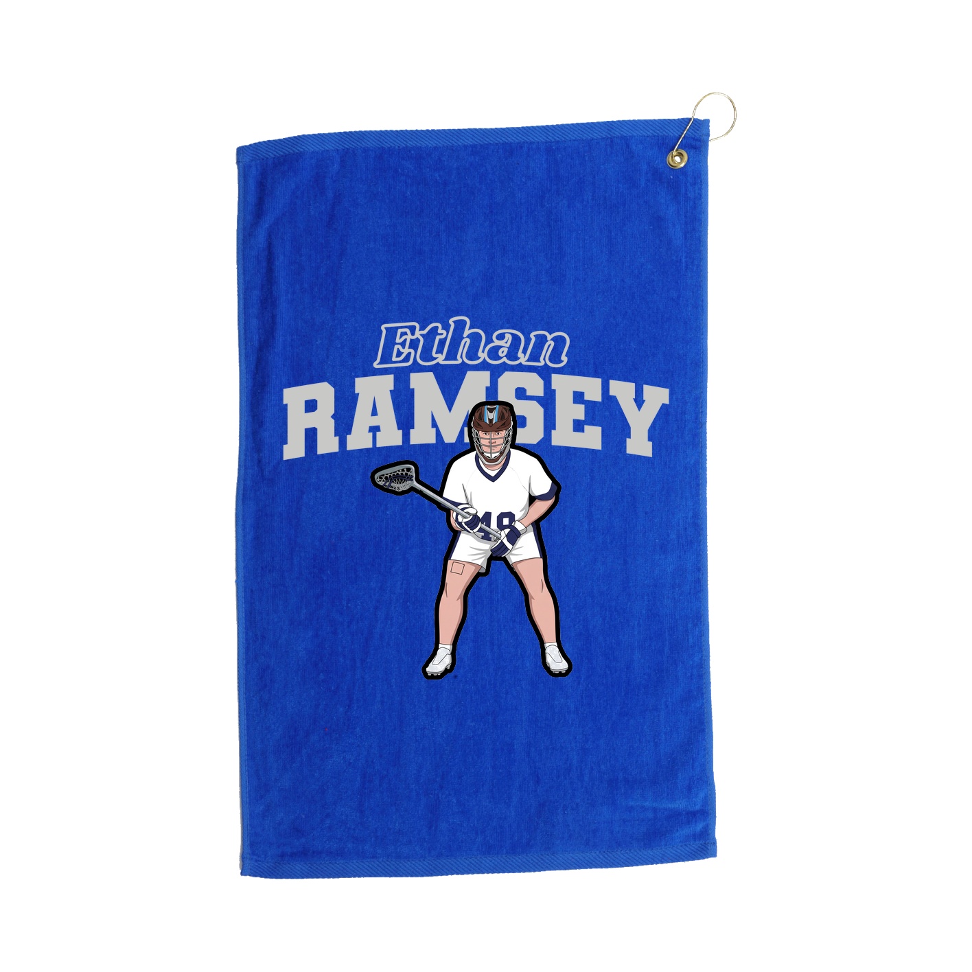 Golf Towel — Name Arch in Royal