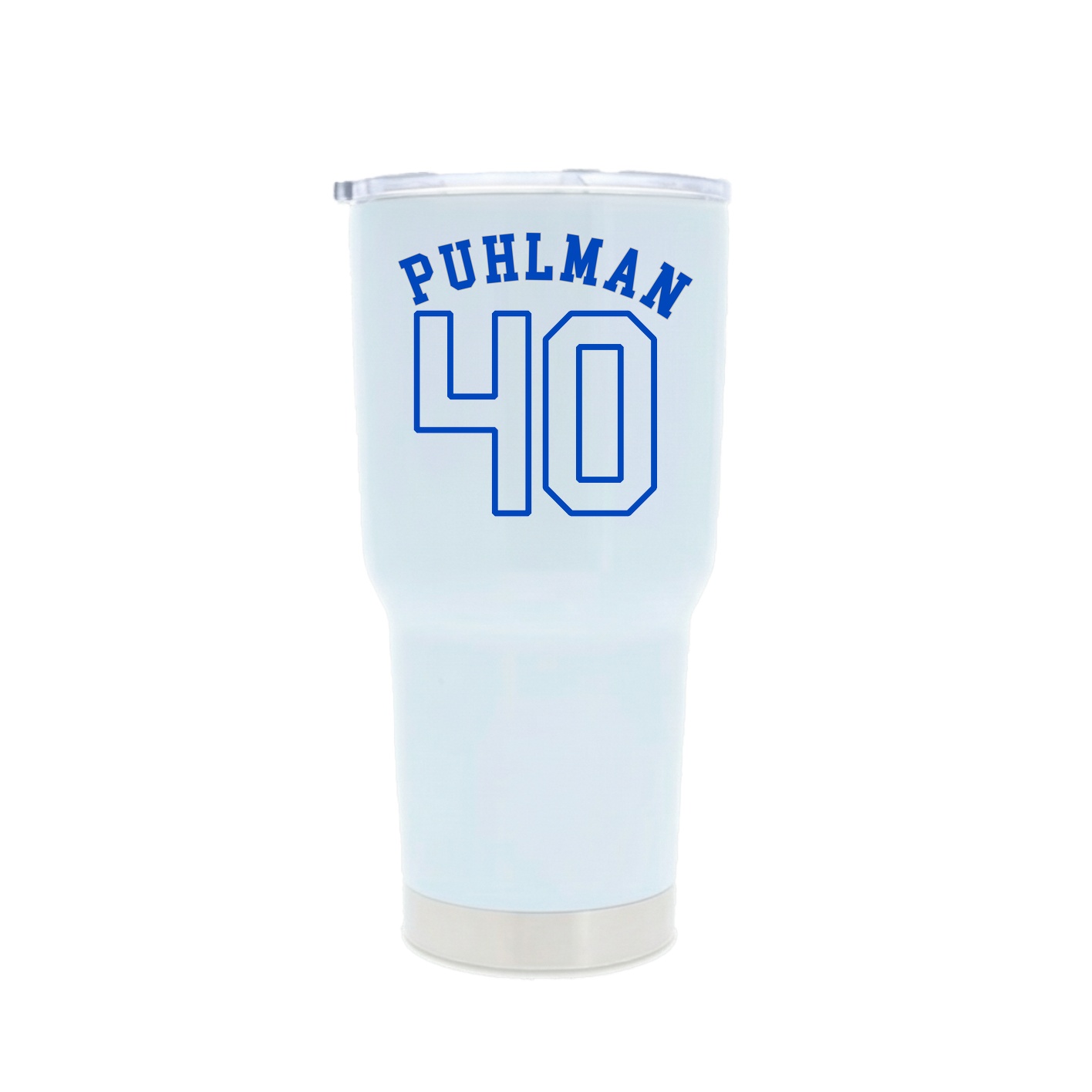 30oz Stainless Steel Tumbler — Shirsey Arch in White