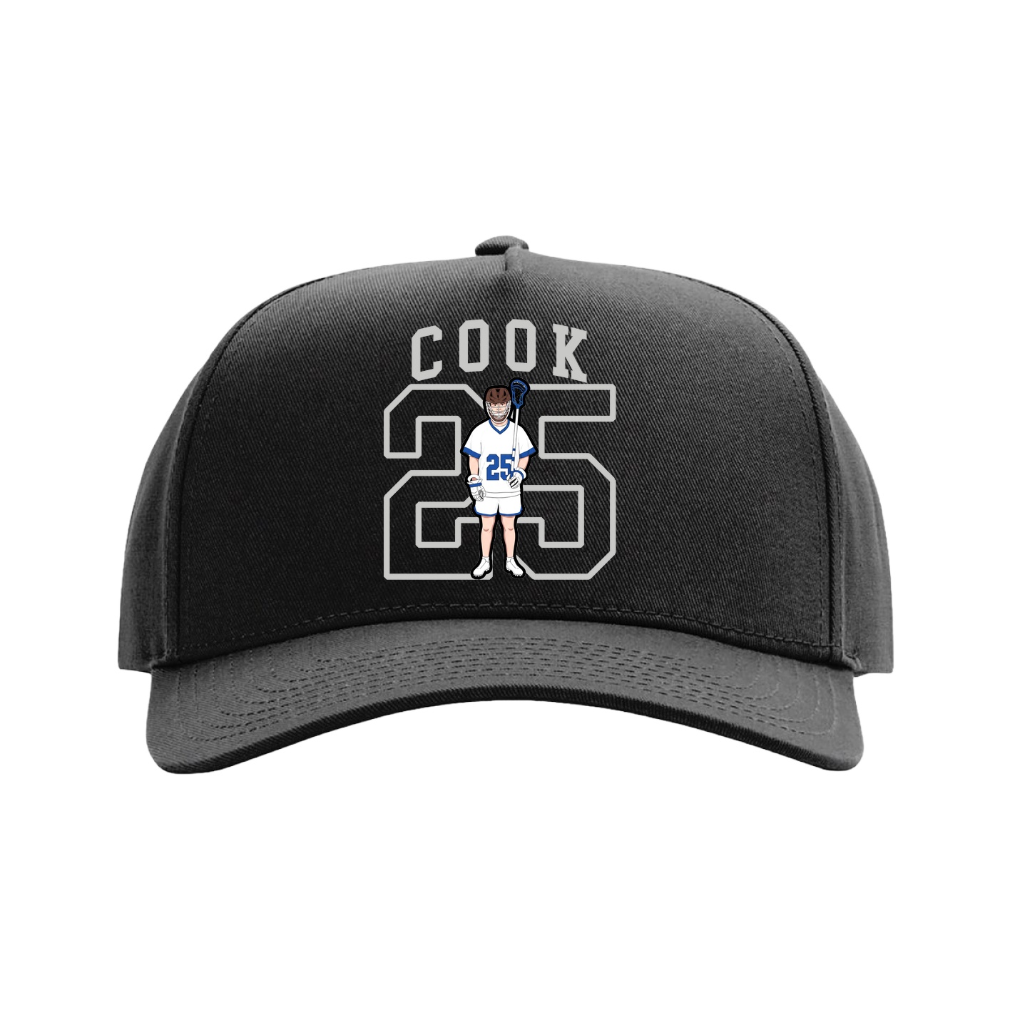 Full Fabric Five-Panel Champ Cap — Shirsey in Black