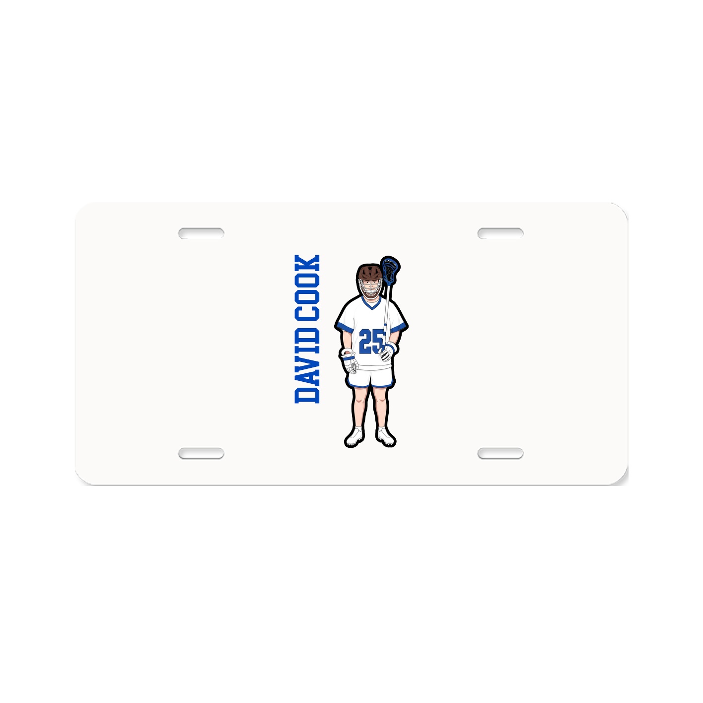 License Plate — Name Vertical in Classic