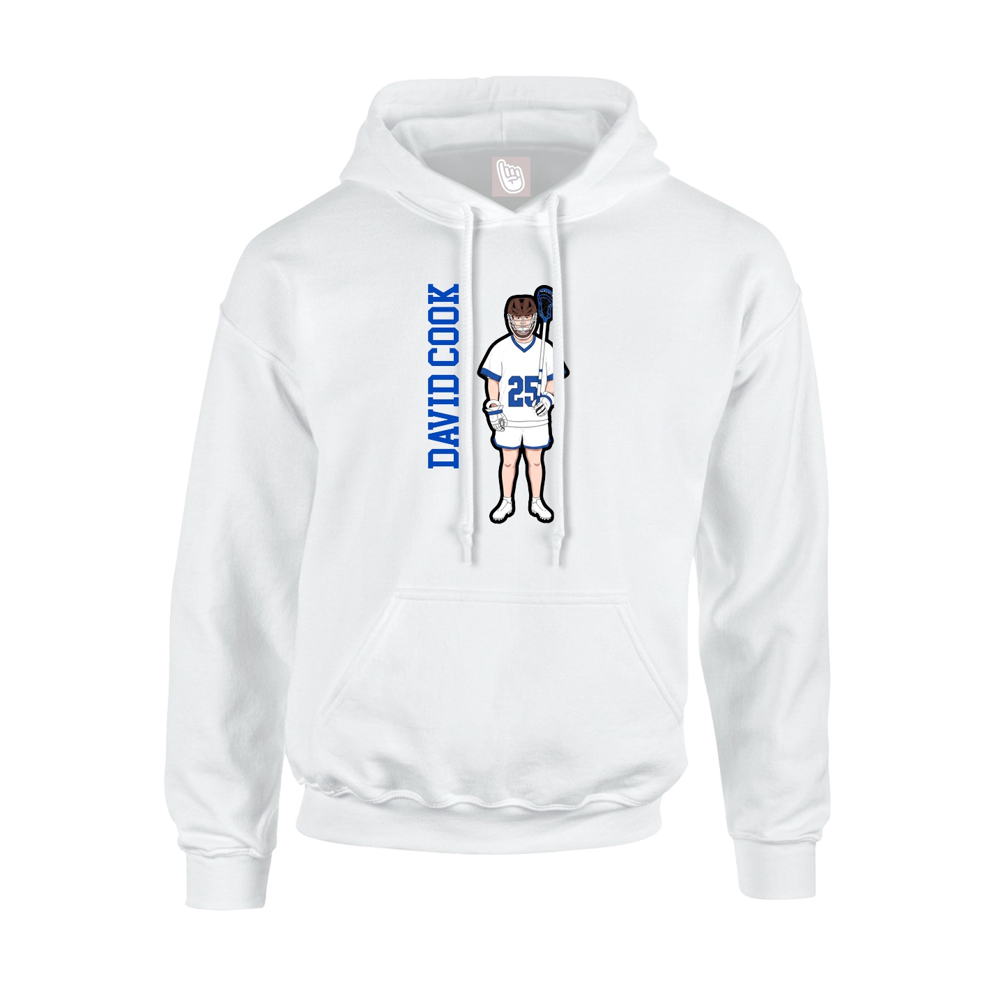 Hoodie — Name Vertical in White