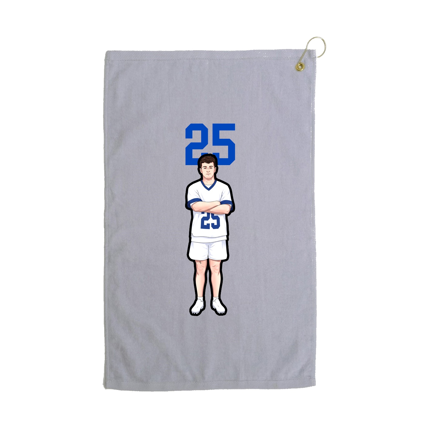 Golf Towel — Number Top in Grey