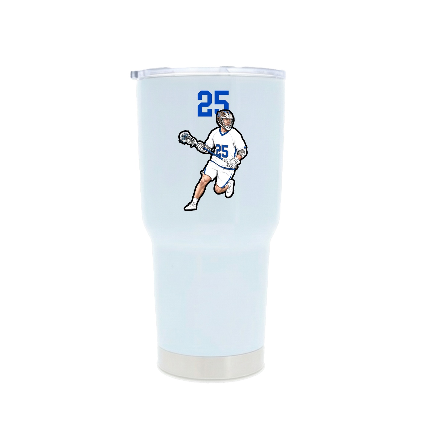 30oz Stainless Steel Tumbler — Number Top in White