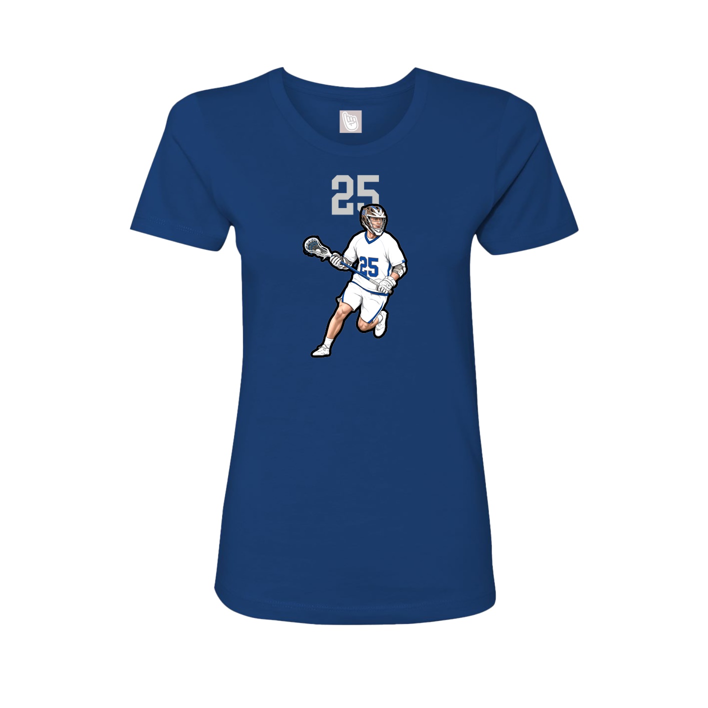 Fitted Women's Tee — Number Top in Royal