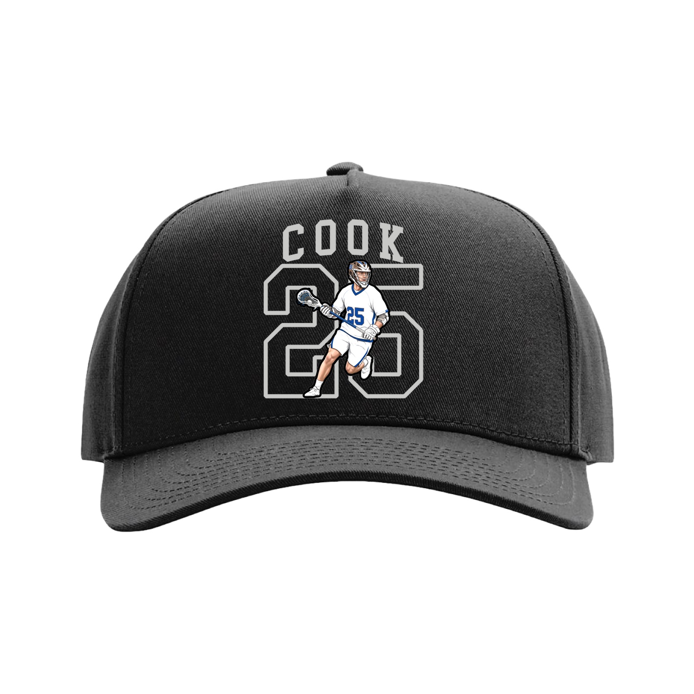 Full Fabric Five-Panel Champ Cap — Shirsey in Black