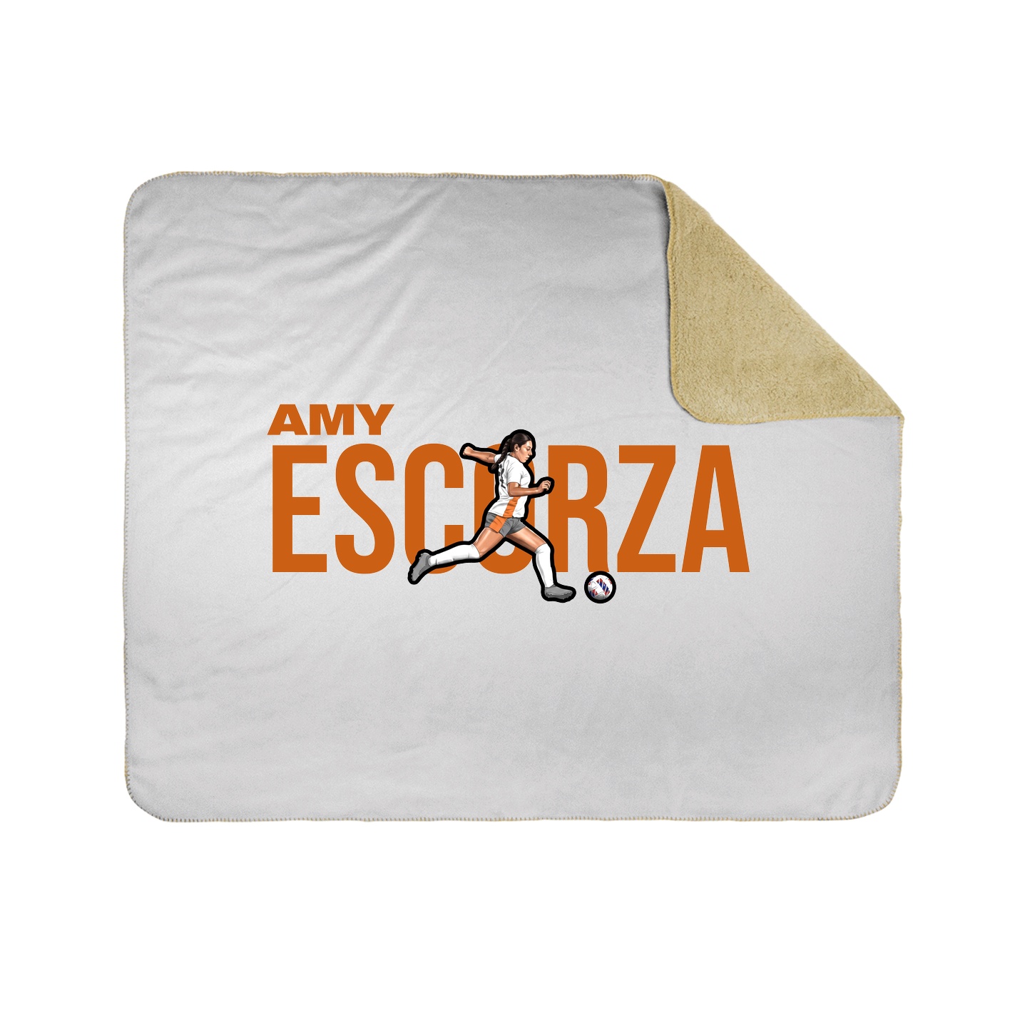 Throw Blanket — Player Name in White