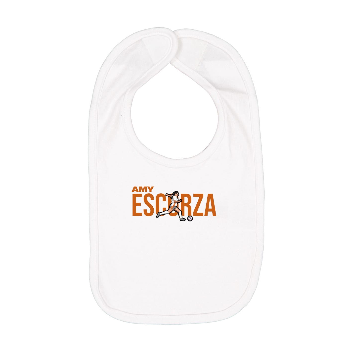 Infant Bib — Player Name in White