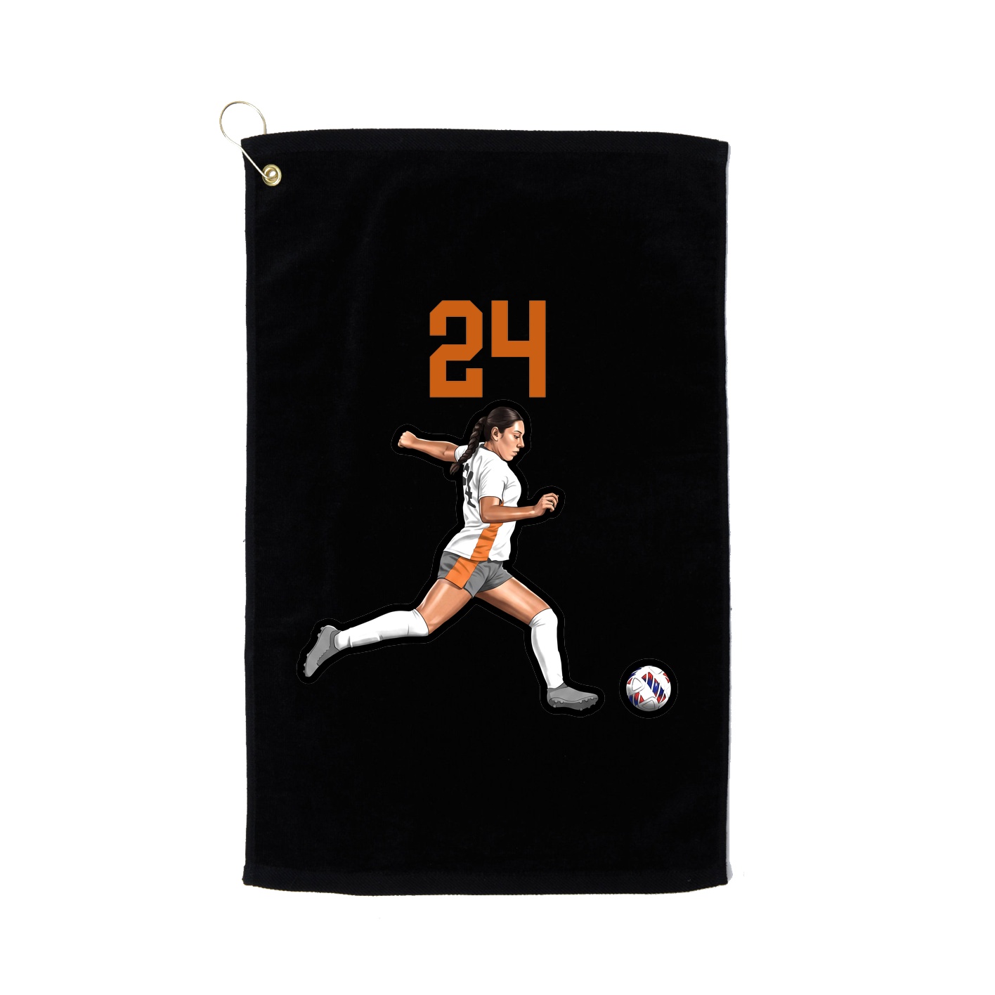Golf Towel — Number Top in Black