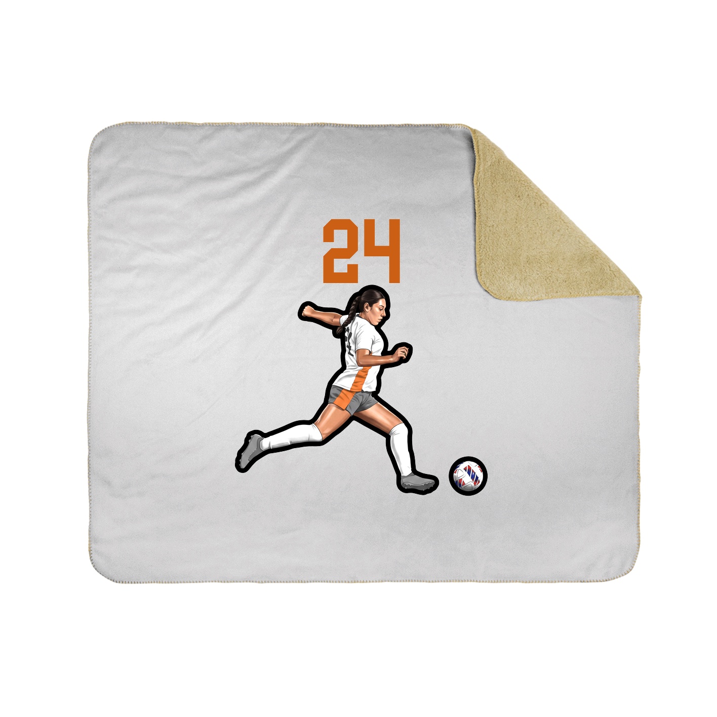Throw Blanket — Number Top in White