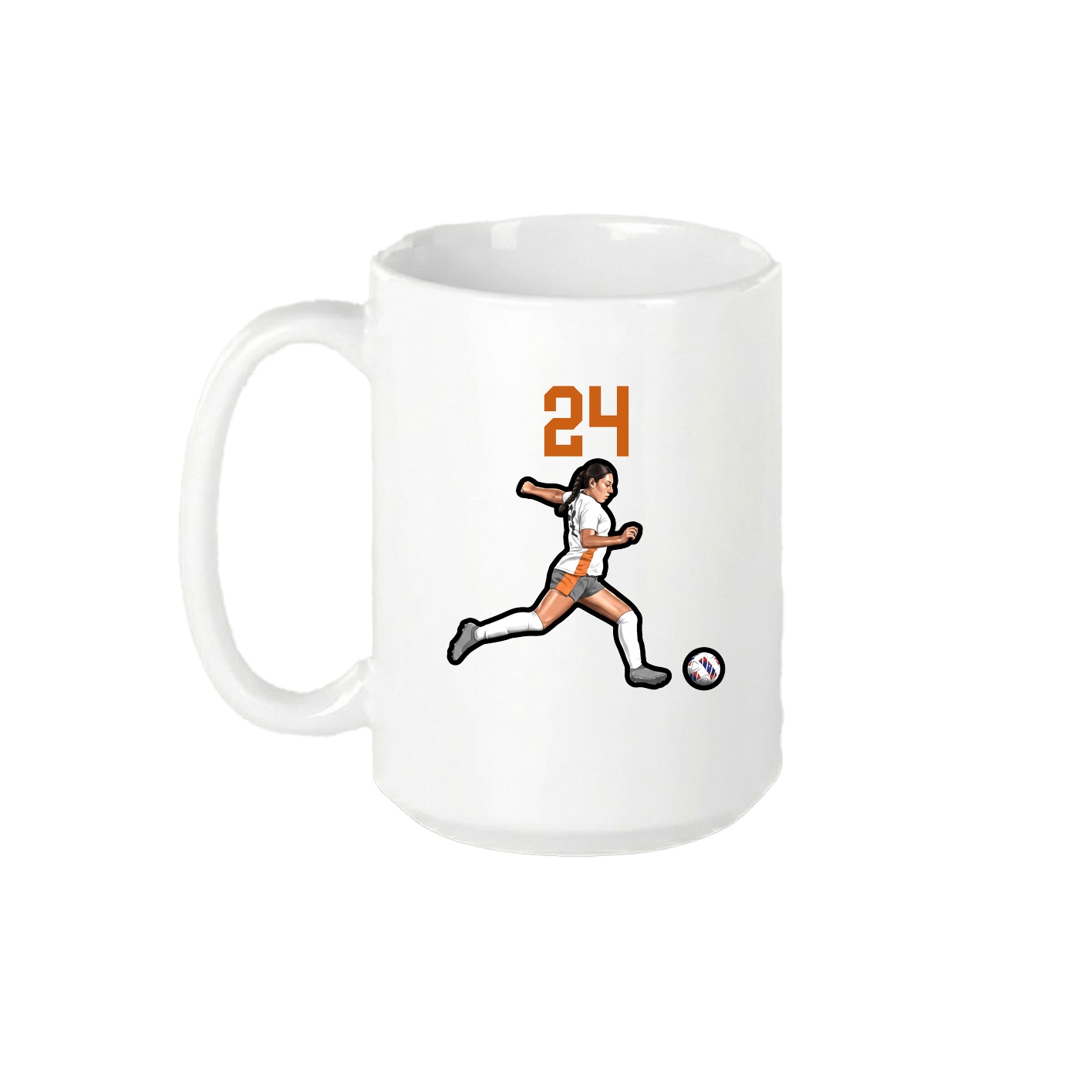 15oz Coffee Mug — Number Top in White